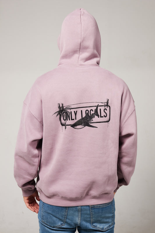 Hoodie "Only Locals" Lila