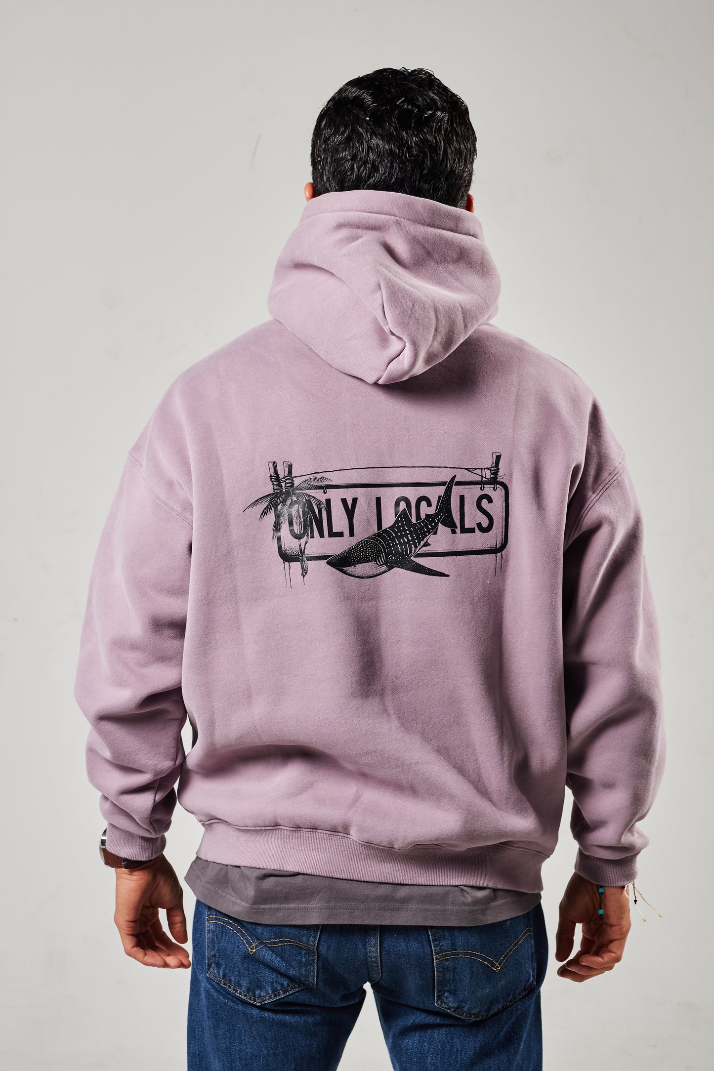 Hoodie "Only Locals" Lila