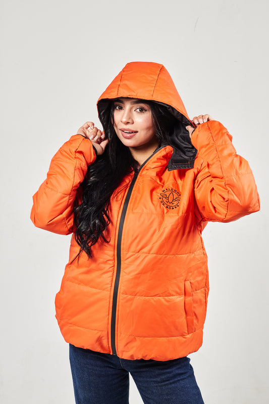 Abrigo Reversible negro/naranja