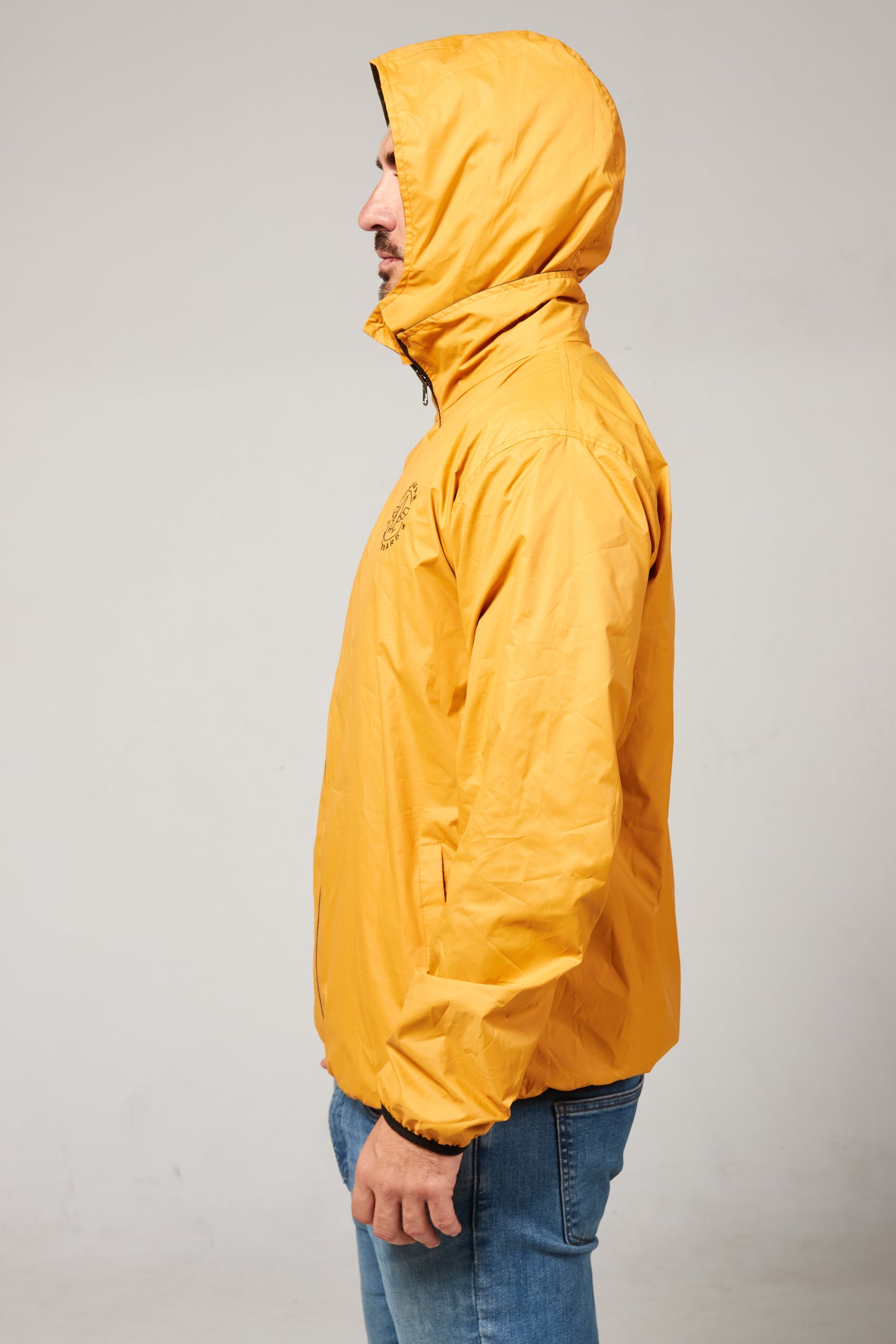Windbreaker weatherproof Green army/yellow