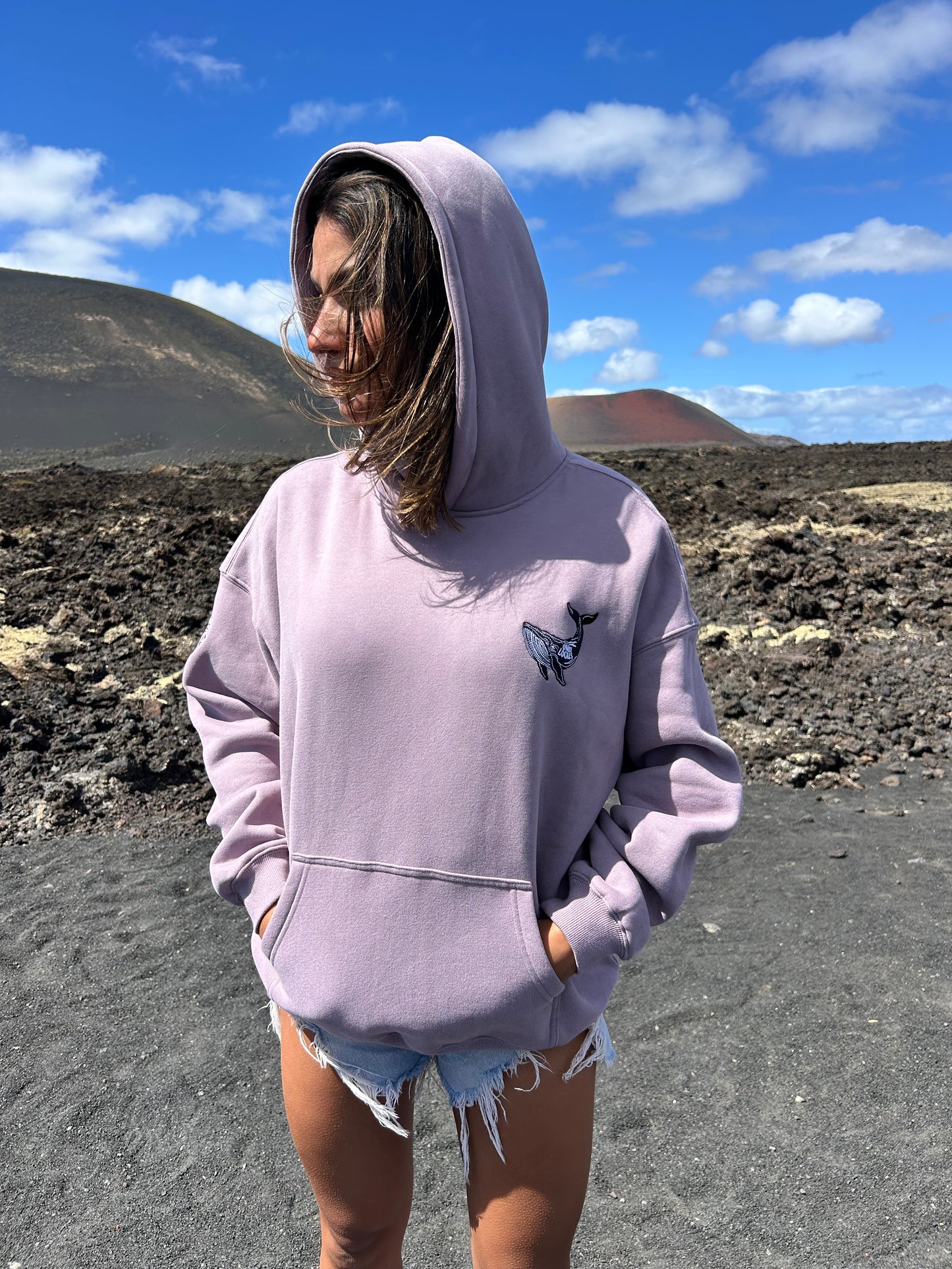 Hoodie "Only Locals" Lila